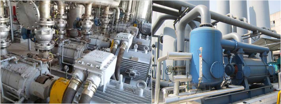 Application of liquid ring vacuum pumps in PVC process of ionic membrane caustic soda and PVC polymerization