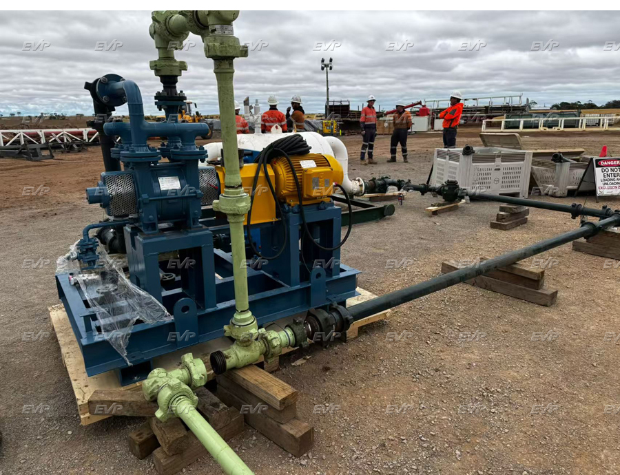 Liquid ring compressor package photos at site: